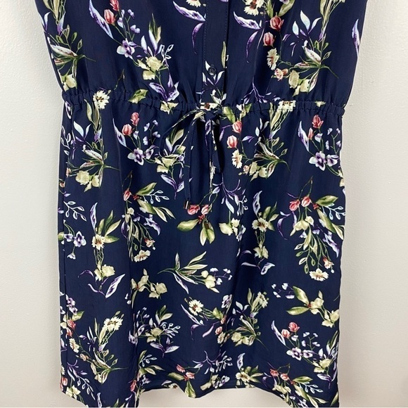 CATHERINE Malandrino Navy Blue Floral Sleeveless Dress Small - Picture 13 of 13